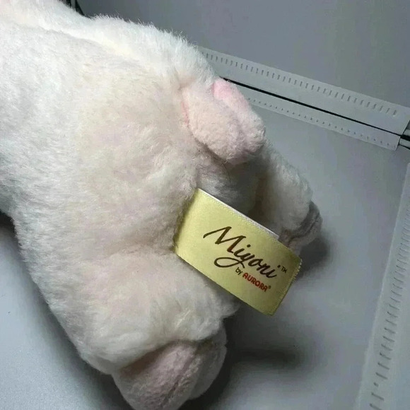 MIYONI BY AURORA 9" Pink Pig Plush Soft Stuffed Animal Beanbag Toy Blush - Picture 5 of 7